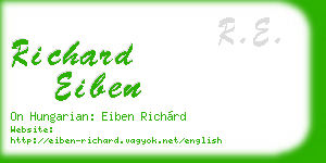 richard eiben business card